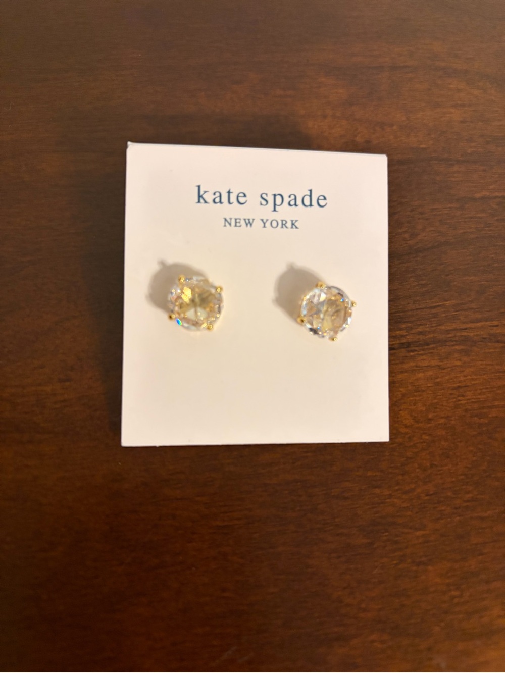 Kate Spade clear gum drop earrings